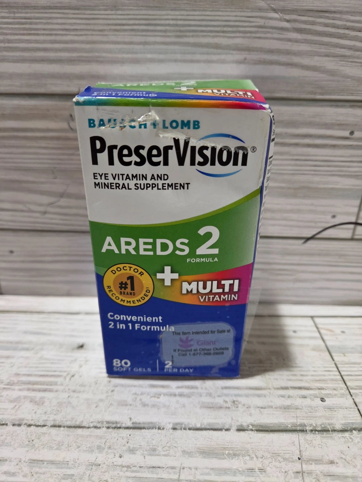 Bausch + Lomb PreserVision AREDS 2 + Multivitamin Eye Supplement 80 Soft Gels Exp 11/2026