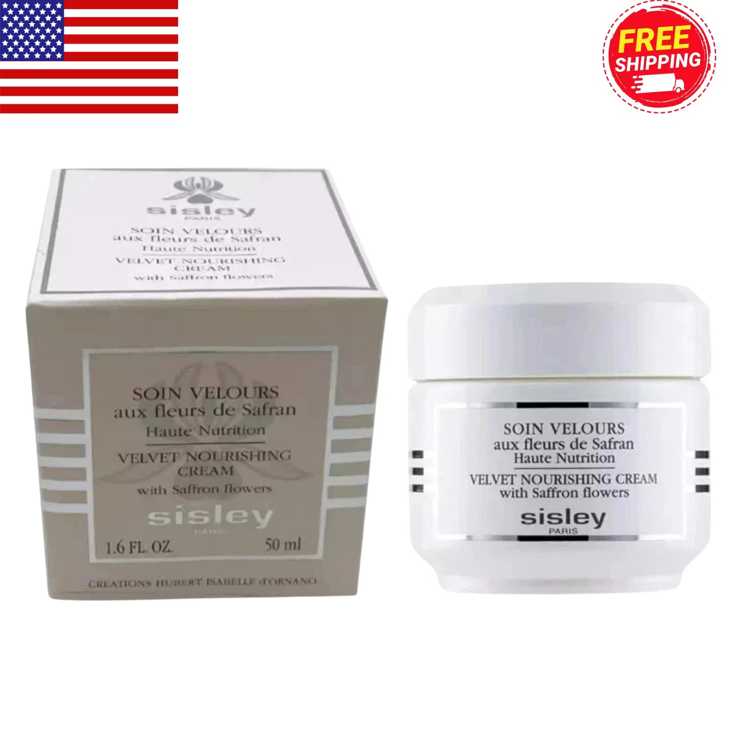 Sisley Paris Velvet Nourishing Cream 50ml Saffron Flower Moisturizer