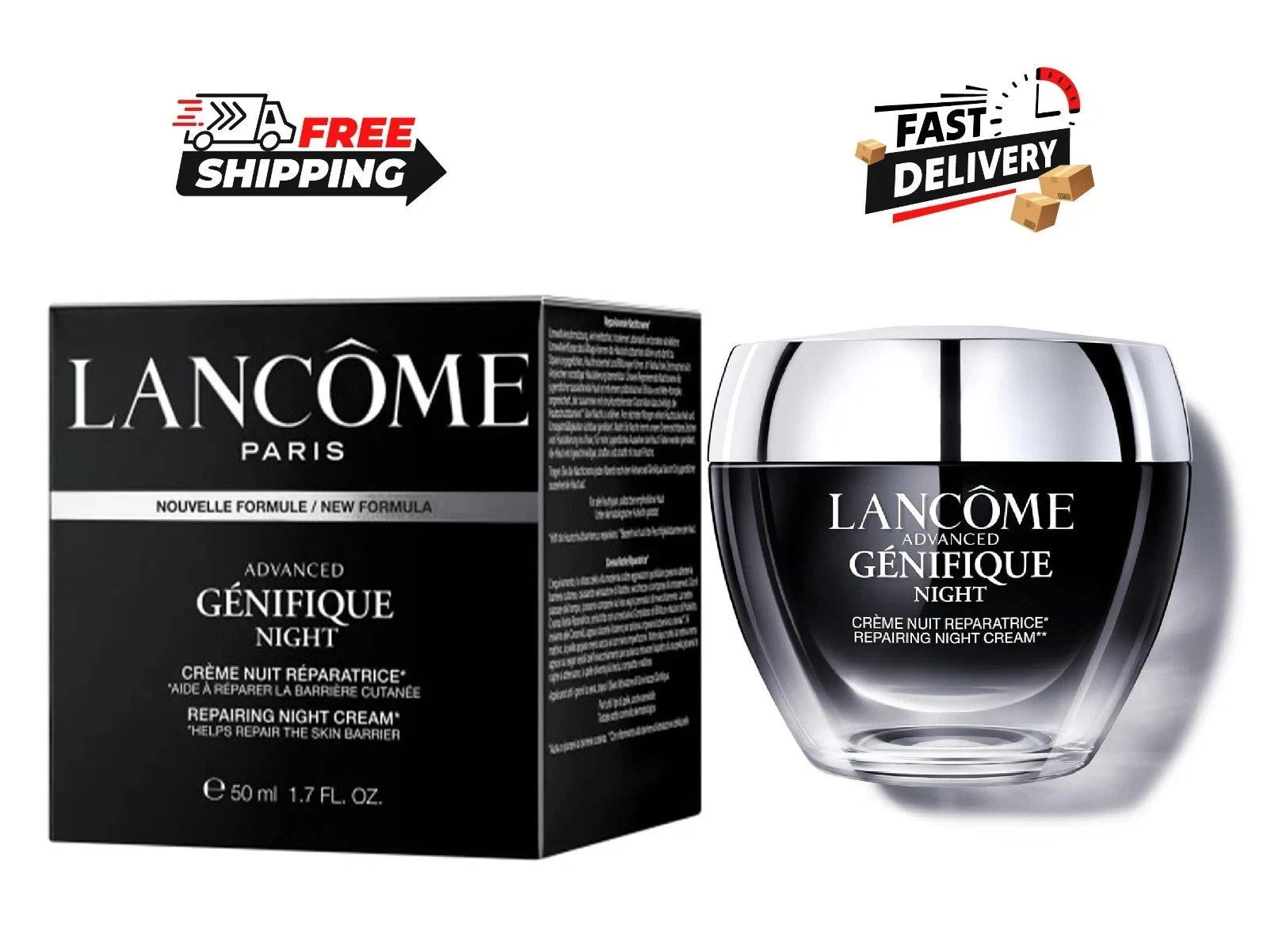 Lancôme Advanced Génifique Repairing Night Cream 50ml New Sealed