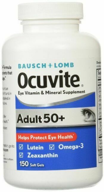 Bausch + Lomb Ocuvite Adult 50+ Eye Vitamin & Mineral Supplement 150 Softgels