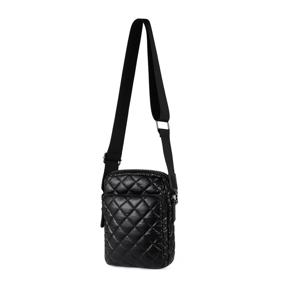 Ladies Nylon Puffer Quilt Crossbody Bag by Nollia Lightweight Shoulder Purse