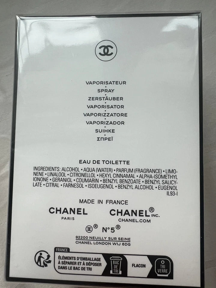 Chanel No 5 L'Eau Eau De Toilette Spray for Women - 100ml / 3.4oz - Sealed