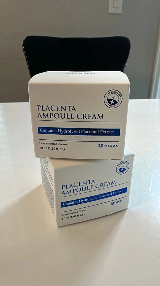 🧴 2 Pack MIZON Placenta Cream 50ml | Firming & Anti-Wrinkle Korean Moisturizer