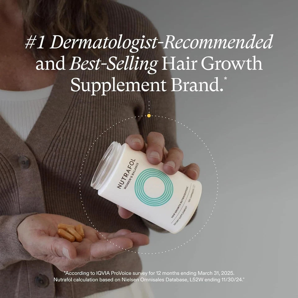 Nutrafol Women’s Balance Hair Growth Supplement 120 Capsules 1 Month Supply
