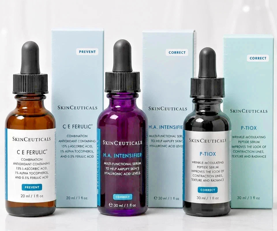 SkinCeuticals C E Ferulic + H.A. Intensifier + P-TIOX Serum, 1 oz — 3 Pack (USA)