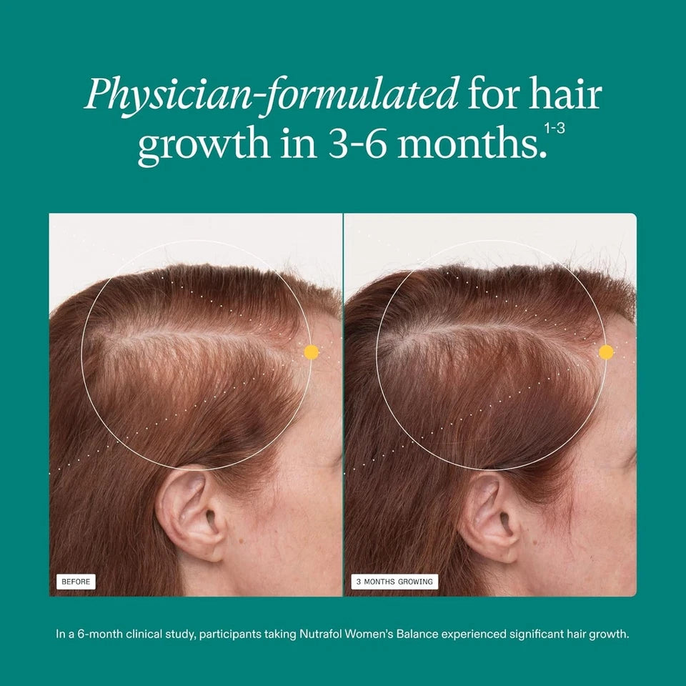 Nutrafol Women’s Balance Hair Growth Supplement 120 Capsules 1 Month Supply