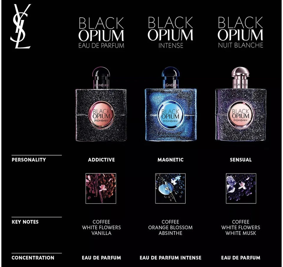 Yves Saint Laurent Black Opium Eau De Parfum Intense - 1.6oz / 50ml - Sealed In Box