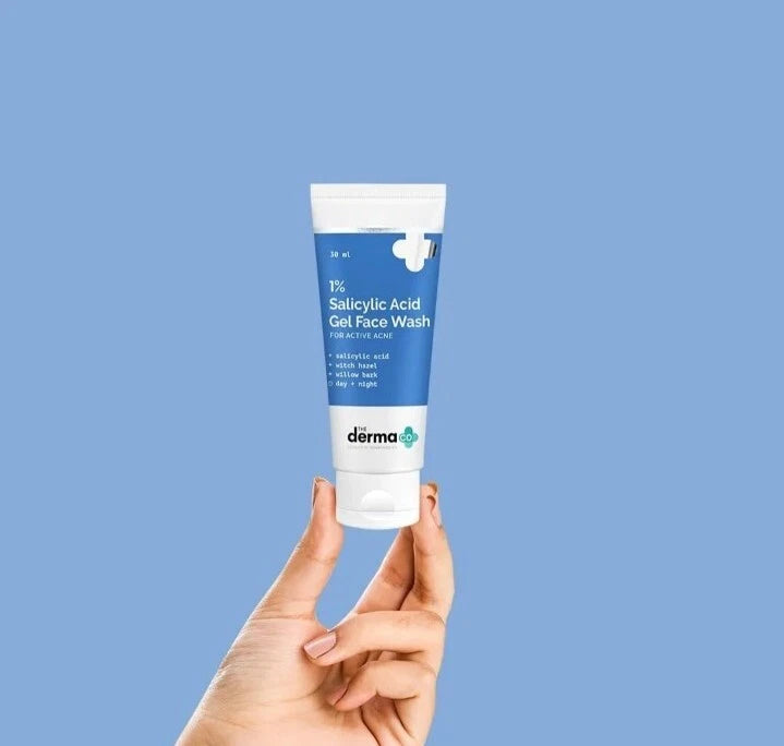 The Derma Co 1% Salicylic Acid Gel Face Wash – For Active Acne 100ml