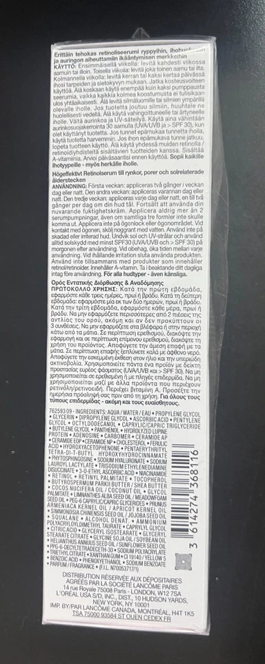 Lancôme Rénergie C.R.X. Triple Serum 50ml Retinol Peptide Anti-Aging