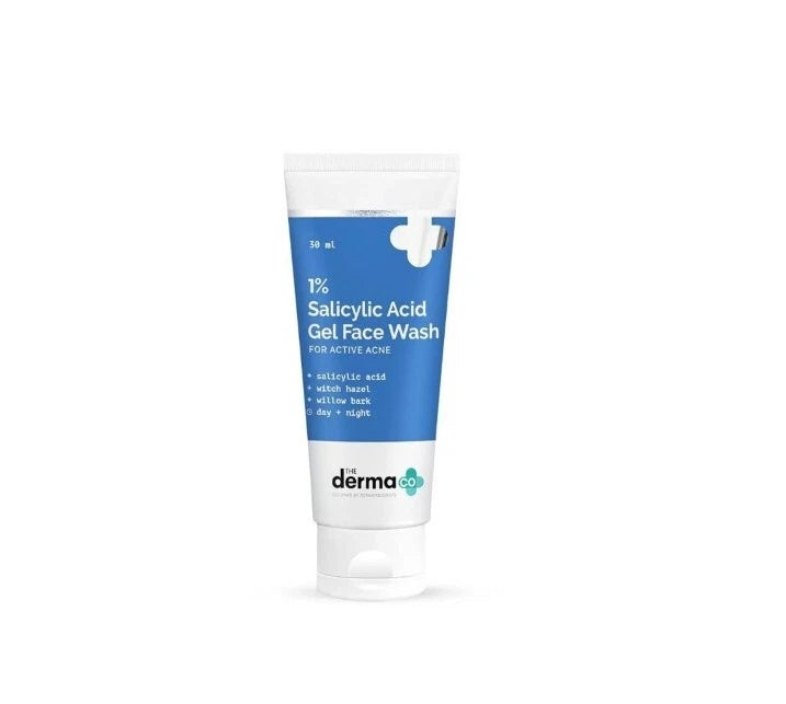 The Derma Co 1% Salicylic Acid Gel Face Wash – For Active Acne 100ml
