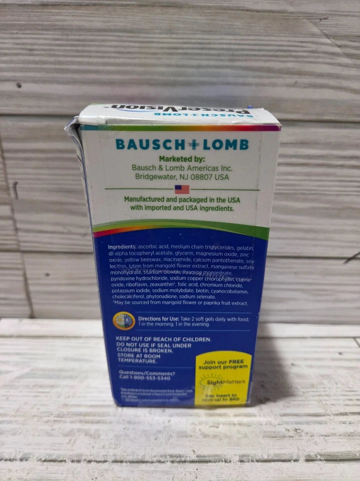 Bausch + Lomb PreserVision AREDS 2 + Multivitamin Eye Supplement 80 Soft Gels Exp 11/2026